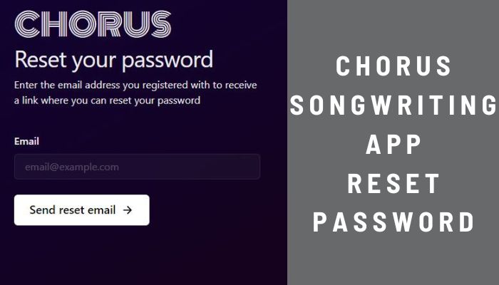 Chorus Songwriting App Reset Password