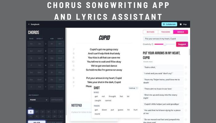 Chorus Songwriting App and Lyrics Assistant