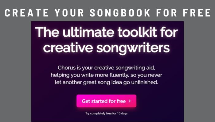 Create your songbook for free