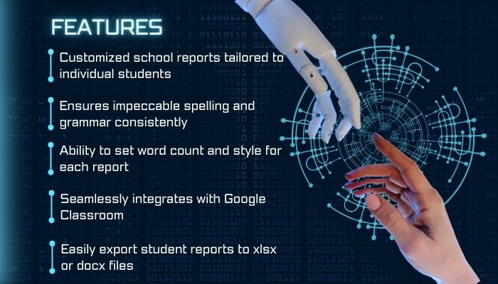 Teachers Report Features